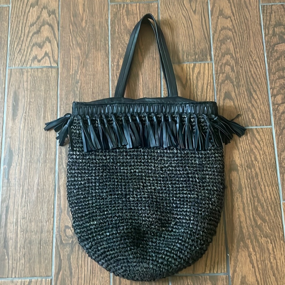 Great beach bag! Cleobella rattan bag. Rare!